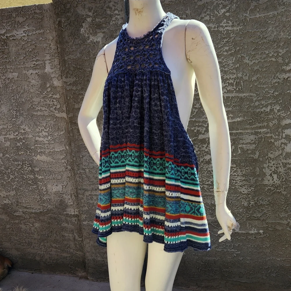 Free People Rare Hearts KnittedTunic Tank Dress - Picture 4 of 10